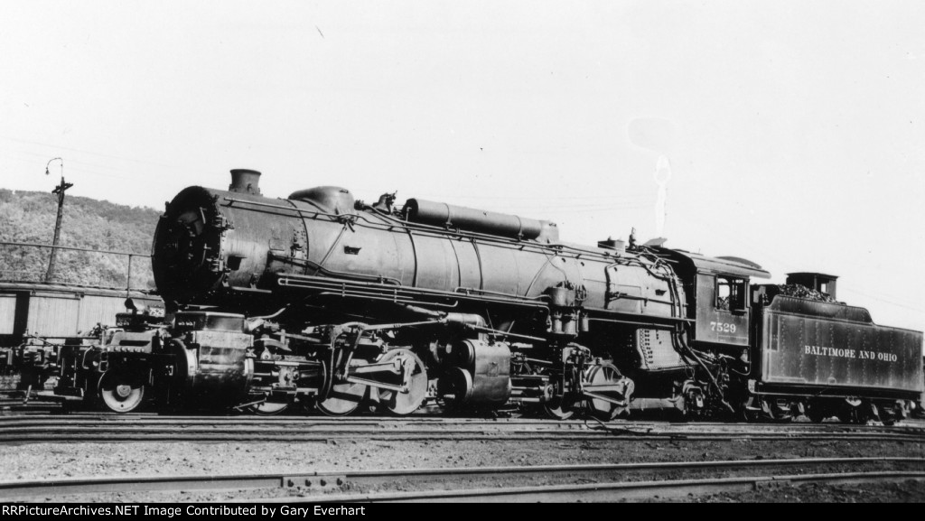 BO 2-6-6-2 #7529 - Baltimore & Ohio